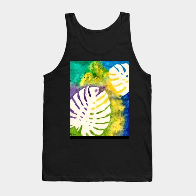 Monstera Leaves Print Tank Top by SStormes